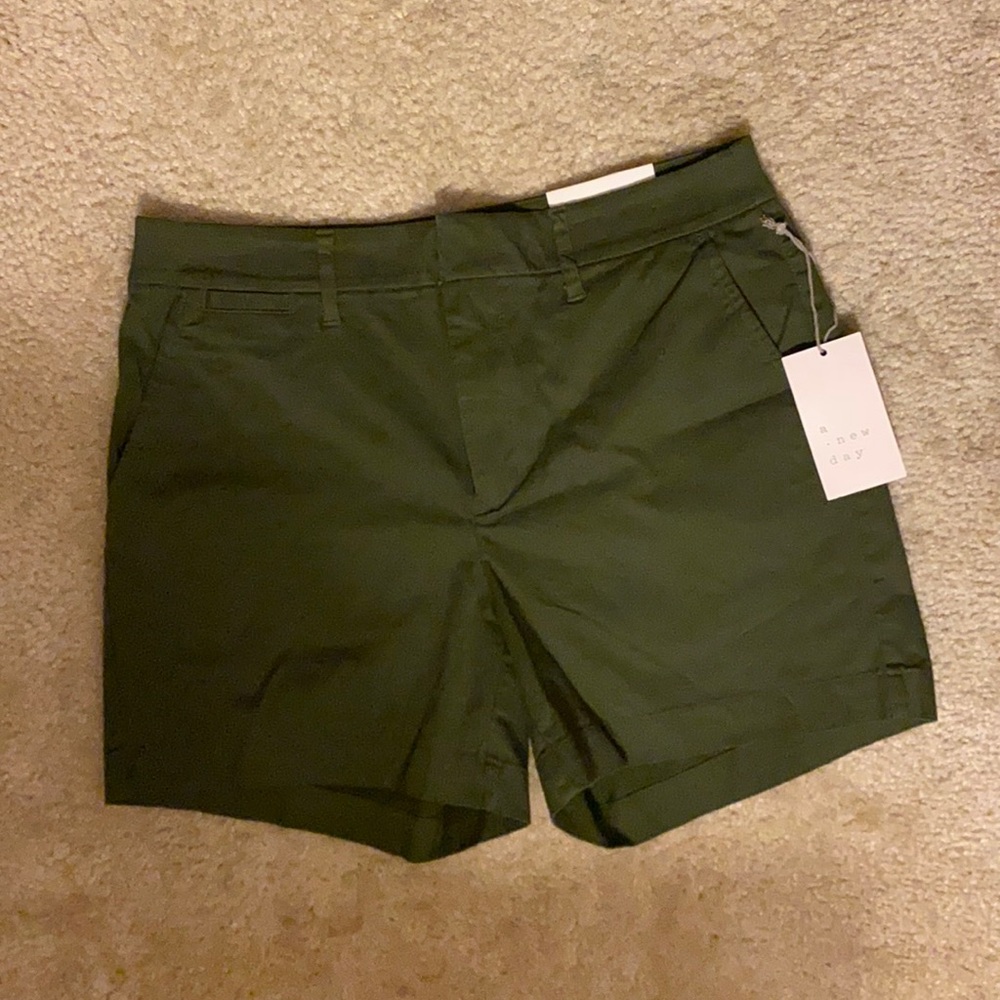 Olive Green Chino Shorts